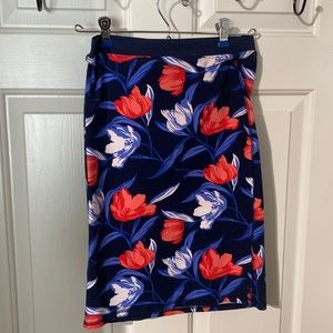 Floral pencil skirt